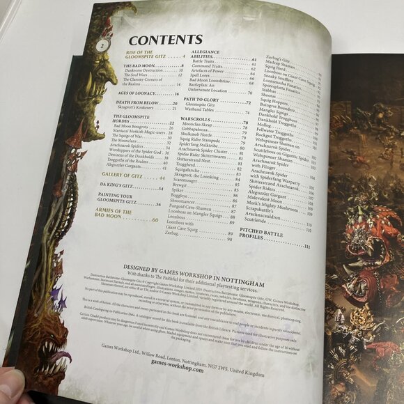 Warhammer Age Of Sigmar Destruction BATTLETOME GLOOMSPITE Gitz Book Hardcover - Picture 7 of 8